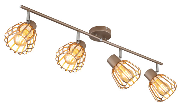 Wand-/Deckenspot OLIN in braun aus Metall