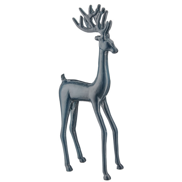Hirsch in blau aus Aluminium