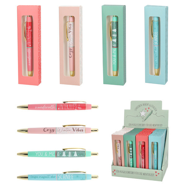 Kugelschreiber X-MAS SPRÜCHE in mehrfarbig aus Polypropylen