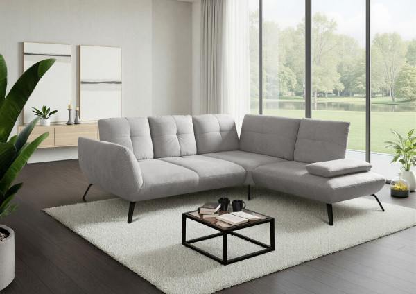 Polsterecke Elastoform SANYO PLUS in silver aus Stoff