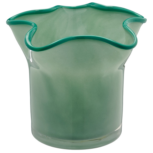 Vase CONSTRUCT in mint aus Glas