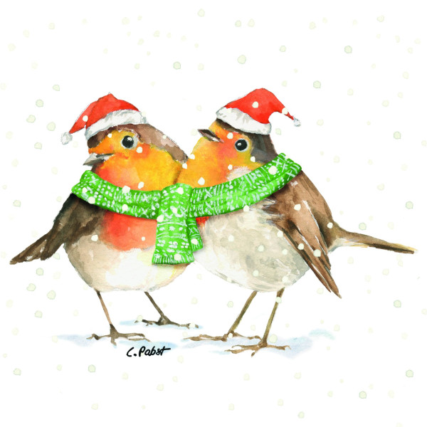 Servietten Frida & Fritz in weiß aus Papier