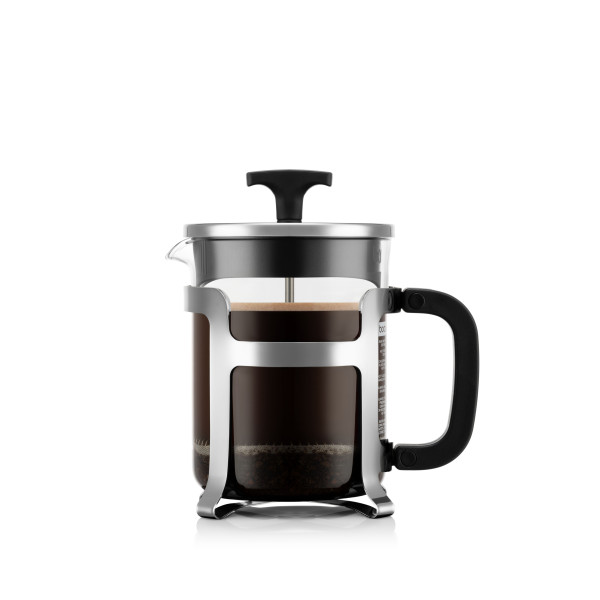 Kaffeebereiter bodum JESPER in silberfarben aus Glas