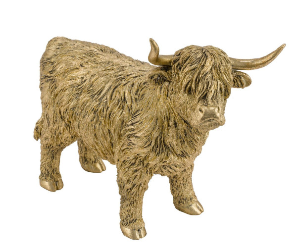 Deko-Rind in goldfarben aus Kunststoff
