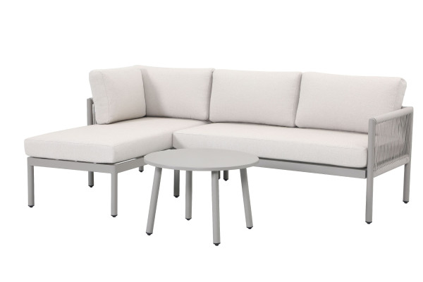 Lounge-Set Outdoor GATTEO in beige aus Aluminium