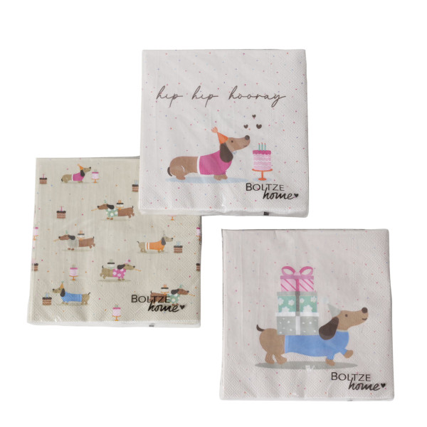 Servietten TRILLY in mehrfarbig aus Papier