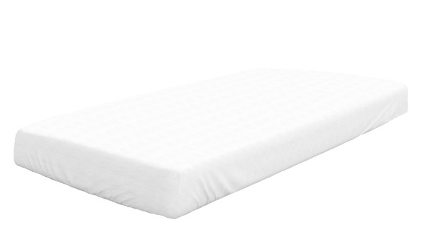 Spannbetttuch Biber weiß in weiß aus Baumwolle