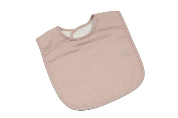 Klettlätzchen PÜNKTCHEN in rosa aus Stoff