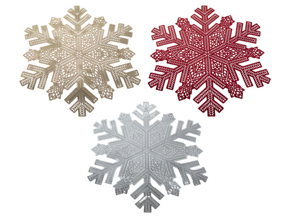Tischset SNOWFLAKE in mehrfarbig aus Polyester