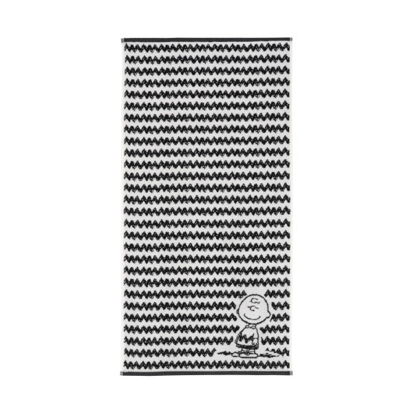 Handtuch CHARLIE BROWN in schwarz aus Baumwolle