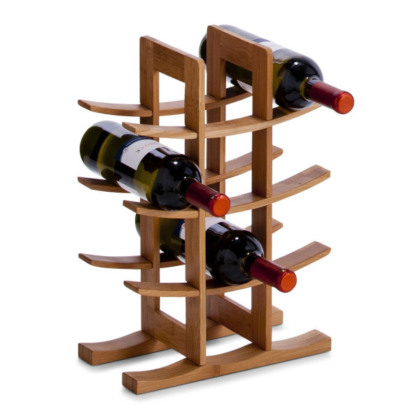 Weinregal BAMBOO in braun aus Bambus