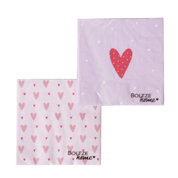 Servietten MILENA in rosa aus Papier