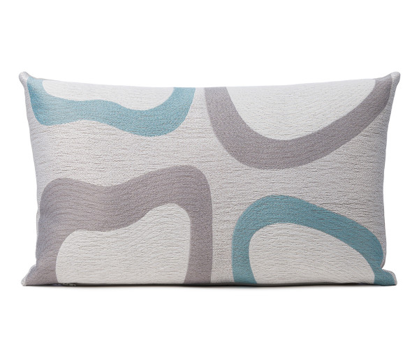 Kissenhülle ORNELLA in blau aus Mischgewebe