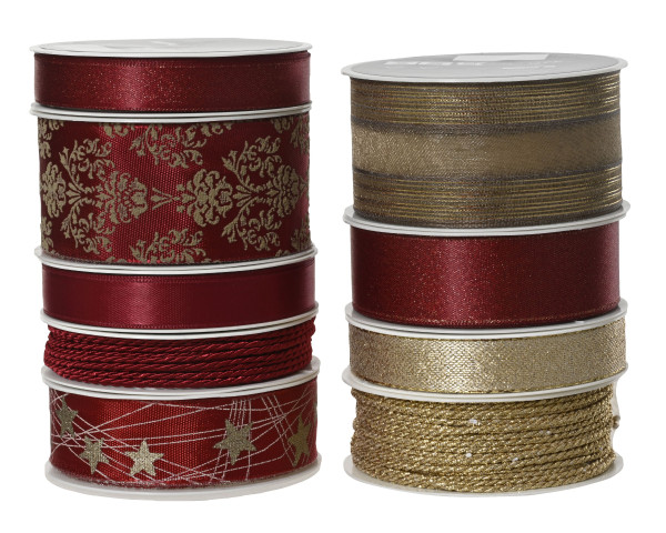 Geschenkband in mehrfarbig aus Polyester