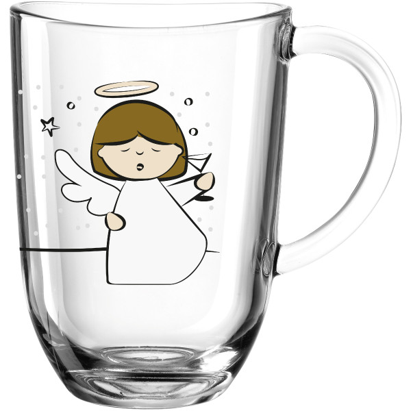 Henkelbecher SILENZIO in mehrfarbig aus Glas