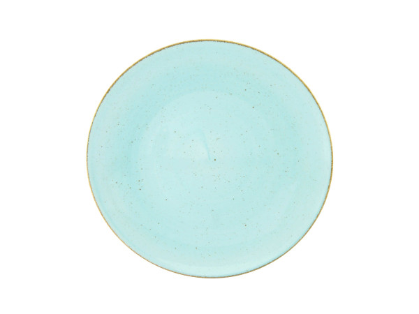 Gourmetteller VINTAGE in aqua aus Porzellan