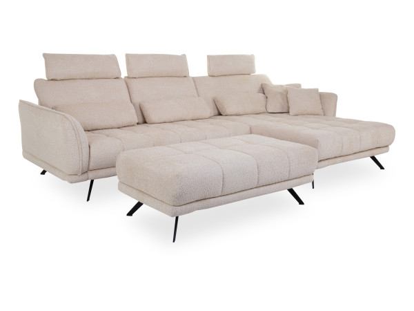 Polsterecke SYSTEMPOLSTER MAXINE in beige aus Stoff