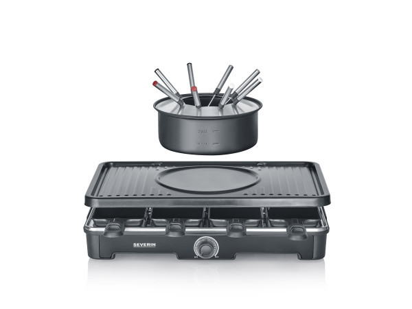Raclette/Fondue Kombination in schwarz