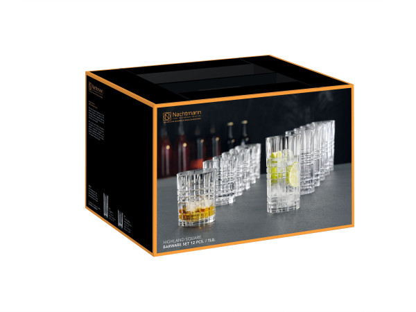 Becher-Set HIGHLAND in klar aus Glas
