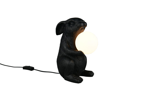 Tischleuchte RABBIT in schwarz aus Kunststoff