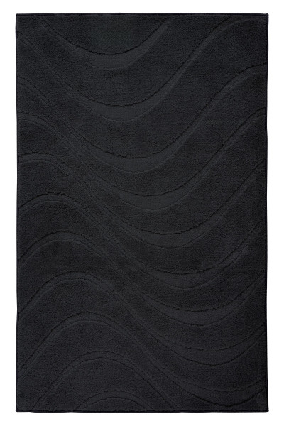 Badematte LINA schwarz in schwarz aus Polyester