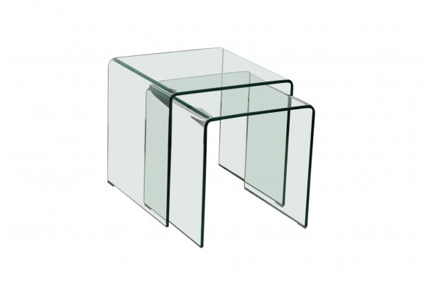Beistelltisch 2-teilig Bridget Glas BHP BHT 42x42x42 cm BEST B154076
