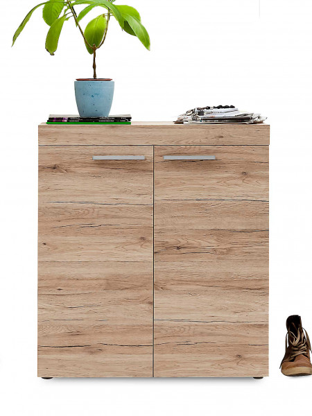 Kommode SHARLEEN in beige aus Dekor