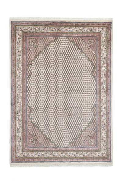 Teppich MIR CORNER in creme aus Schurwolle