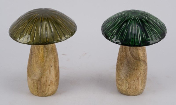 Deko-Pilz in natur aus Mango