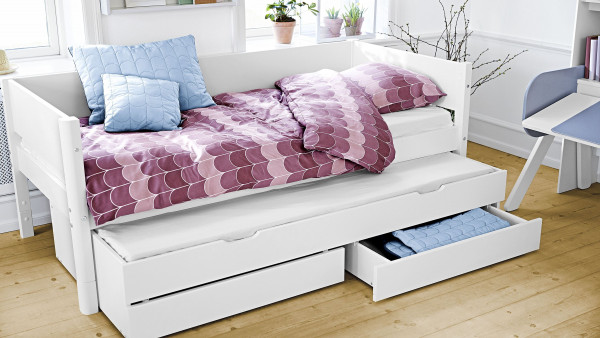 Einzelbett White FLEXA