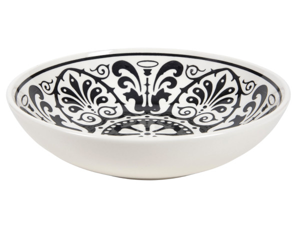 Suppenteller HARMONY in schwarz/weiß aus Steinzeug