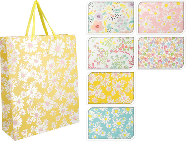 Geschenktasche BLÜMCHEN in mehrfarbig aus Papier