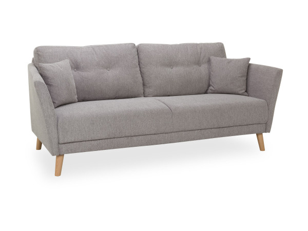 Dreiersofa HELSINKI in grau aus Stoff