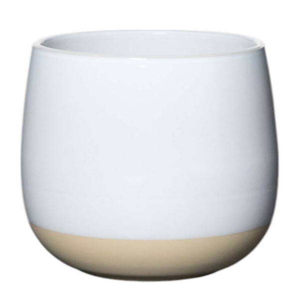 Übertopf DIP-DYE JOAN in weiß aus Keramik