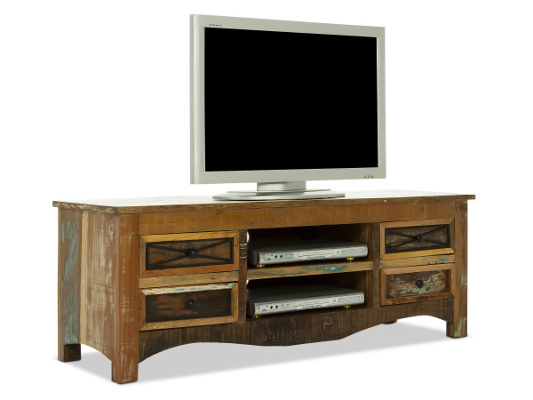 Lowboard BALU in braun aus recycled Altholz