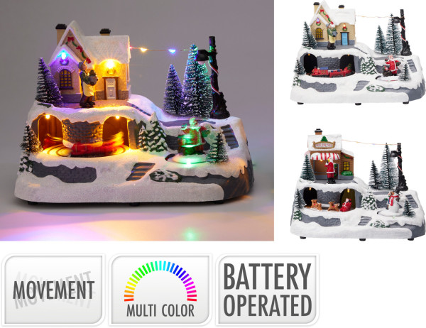 Dekoobjekt LED WINTER in mehrfarbig aus Kunststoff