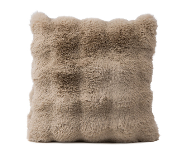 Kissen BUBBLES taupe in taupe aus Polyester