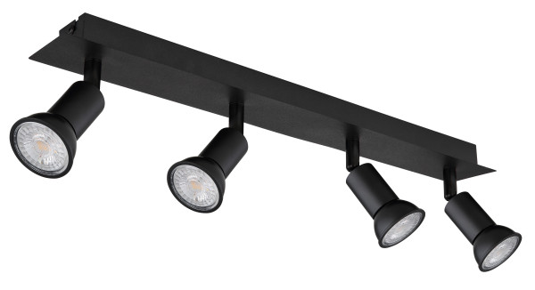 Wand-/Deckenspot DREW in schwarz aus Metall