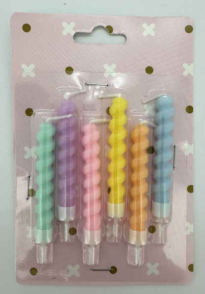 Kerzen-Set SPIRAL in mehrfarbig aus Wachs