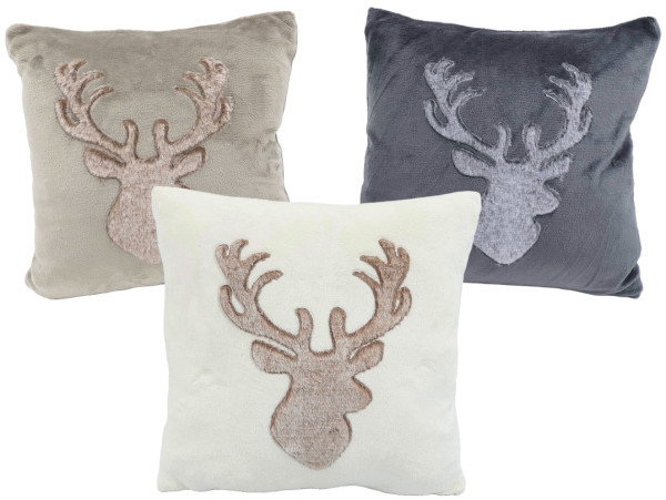 Kissen FLANELL DEER in mehrfarbig aus Polyester