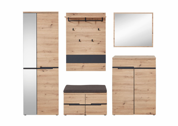 Garderobe MAGALI in Artisaneiche aus Dekor