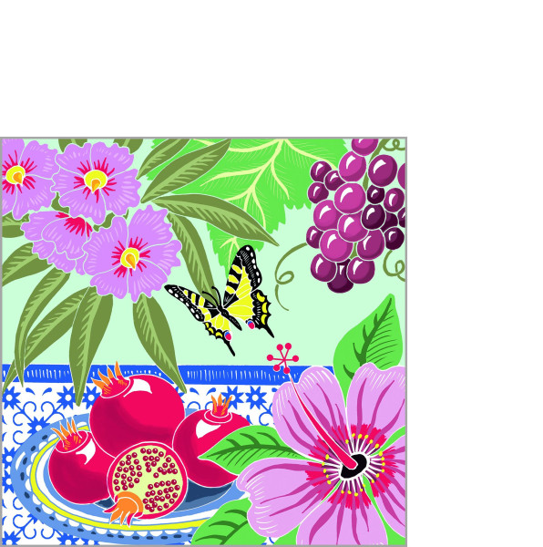 Servietten SALAMANCA in bunt aus Papier