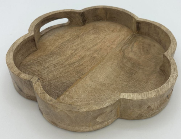 Dekotablett FIORE in natur aus Holz