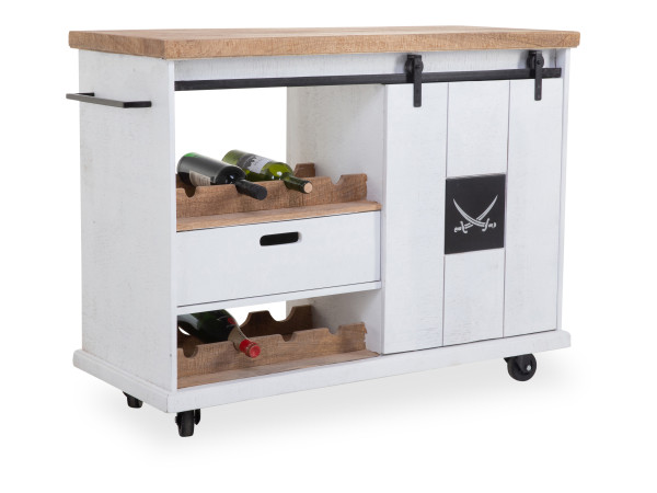 Küchenwagen SANSIBAR HALMSTAD in mehrfarbig aus Mango