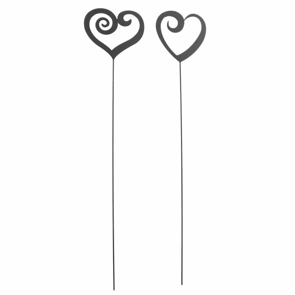 Gartenstecker SUKI in schwarz aus Eisen