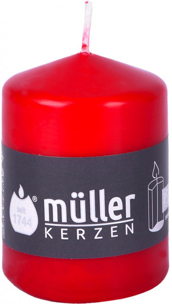 Stumpenkerze RED in rot aus Wachs