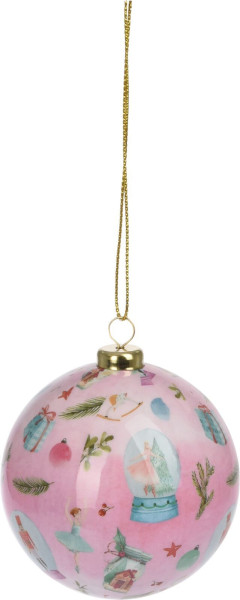 Weihnachtskugel CHRISTMAS in mehrfarbig aus Kunststoff