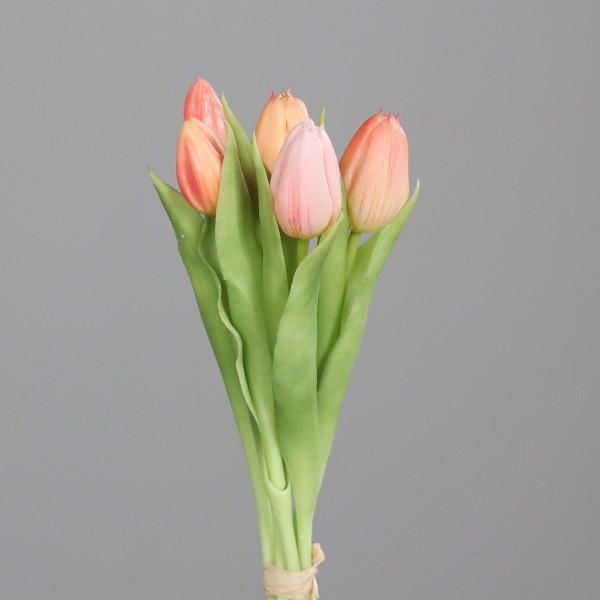 Kunstblume Tulpe in apricot aus Kunststoff