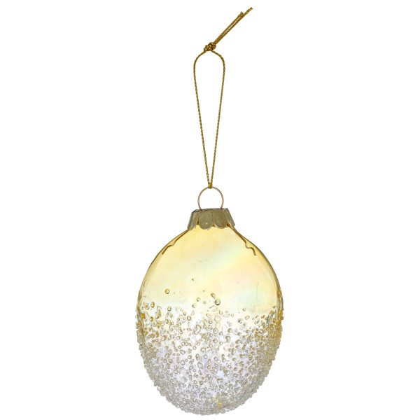 Hänger-Set Ei in gelb aus Glas