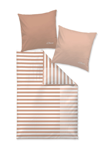 Bettwäsche S. OLIVER s.Oliver Satin in beige aus Baumwolle